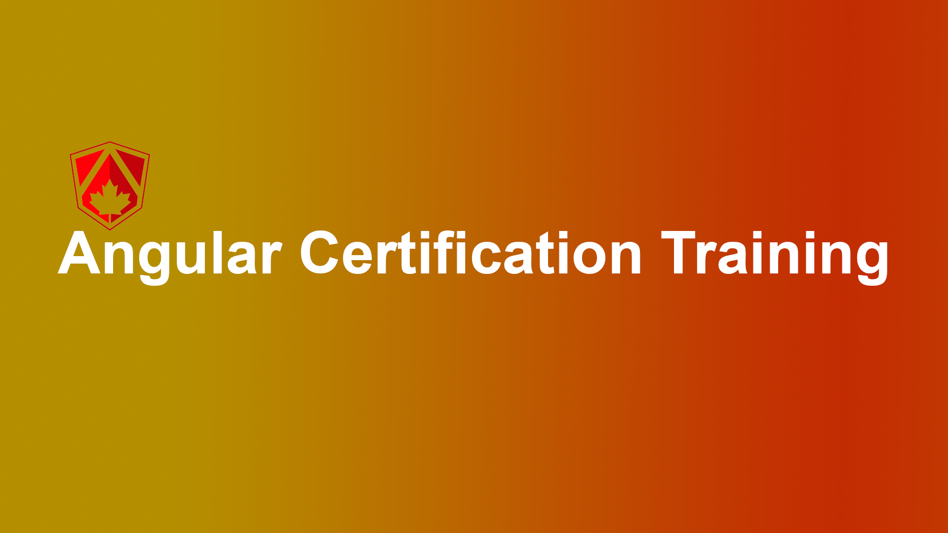 Angular Certification Training