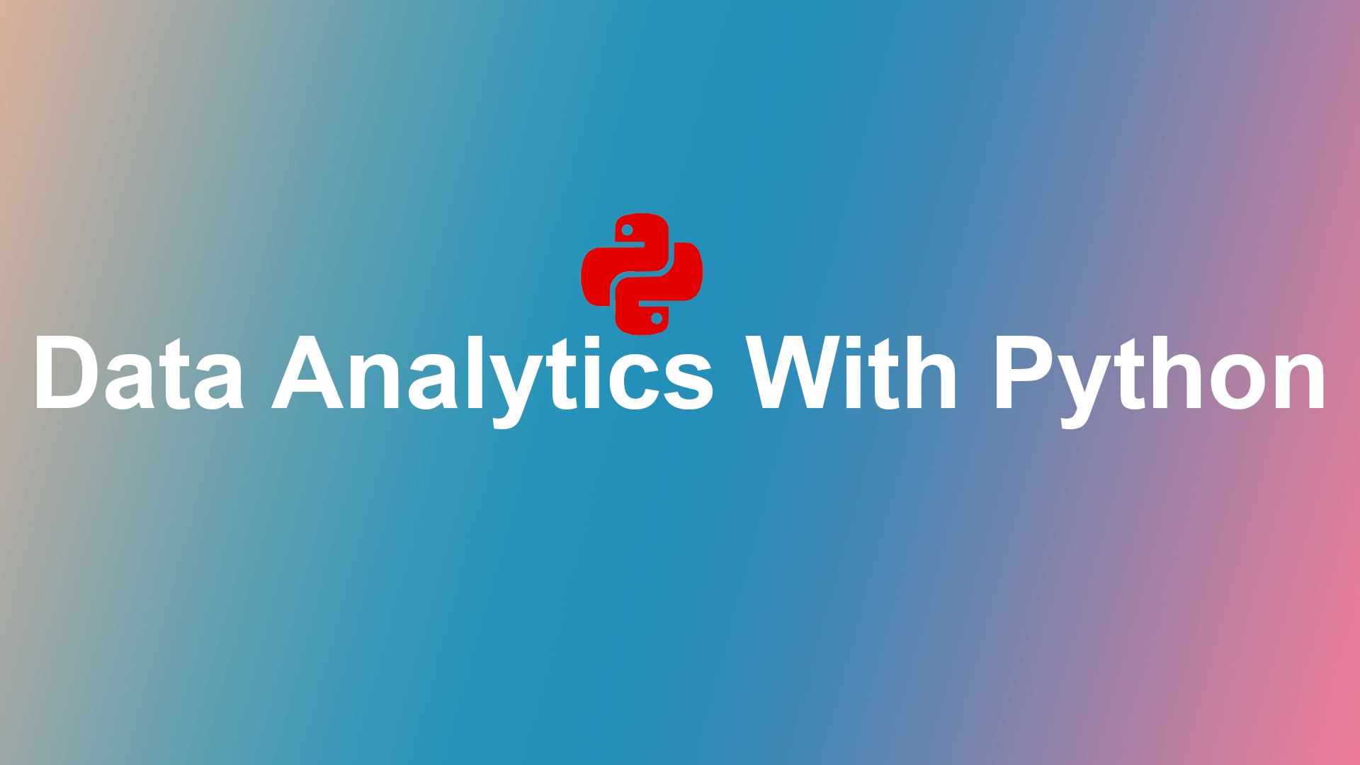 Data Analytics with Python Training